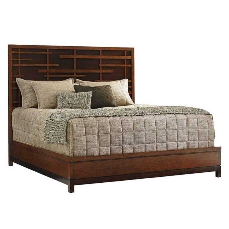 Tommy Bahama Island Fusion Shanghai King Panel Bed In Walnut 556 144c