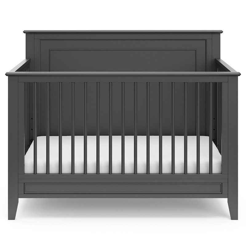 Storkcraft Solstice 4 in 1 Convertible Crib in Gray Homesquare