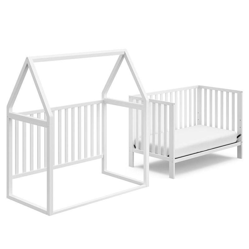 Storkcraft Orchard 5 in 1 Canopy Convertible Crib in White