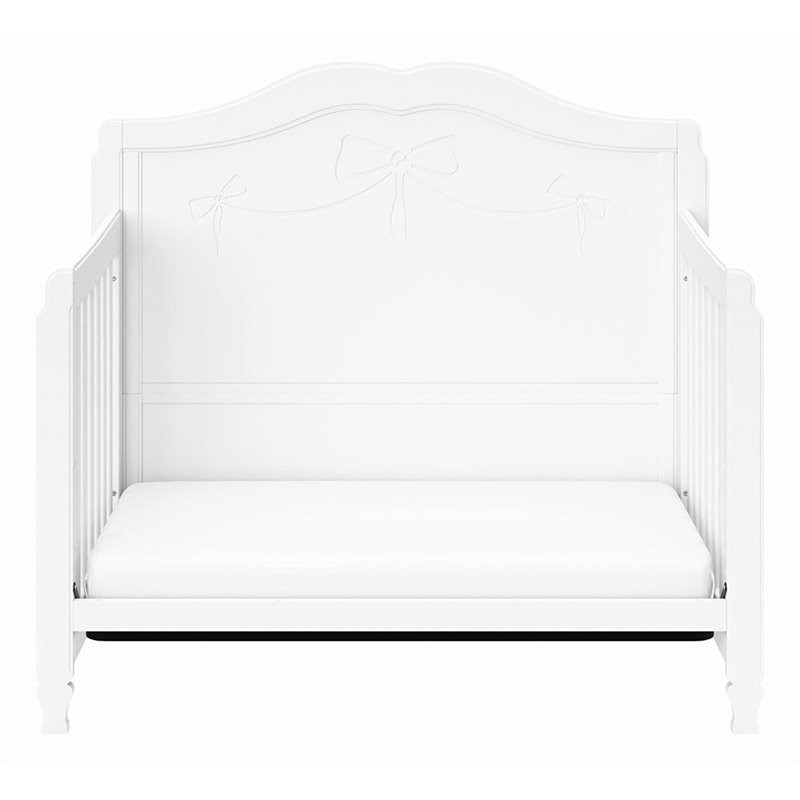 Stork Craft Princess Fixed Side Convertible Crib in White Homesquare