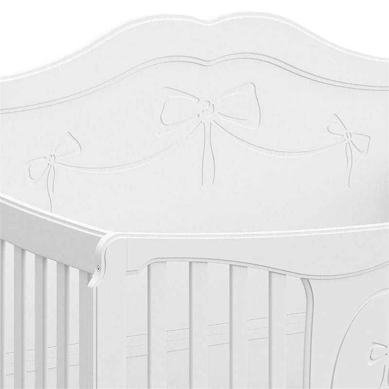 Stork Craft Princess Fixed Side Convertible Crib in White