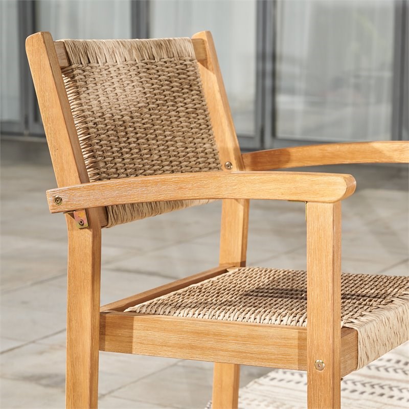 Vifah Chesapeake Solid Wood Patio Dining Chair In Golden Oak Set Of 2 Homesquare - Oak Patio Dining Chair Vifah Chesapeake Solid Wood Patio Dining Chair In Golden Oak Set Of 2 Homesquare - Oak Patio Dining Chair