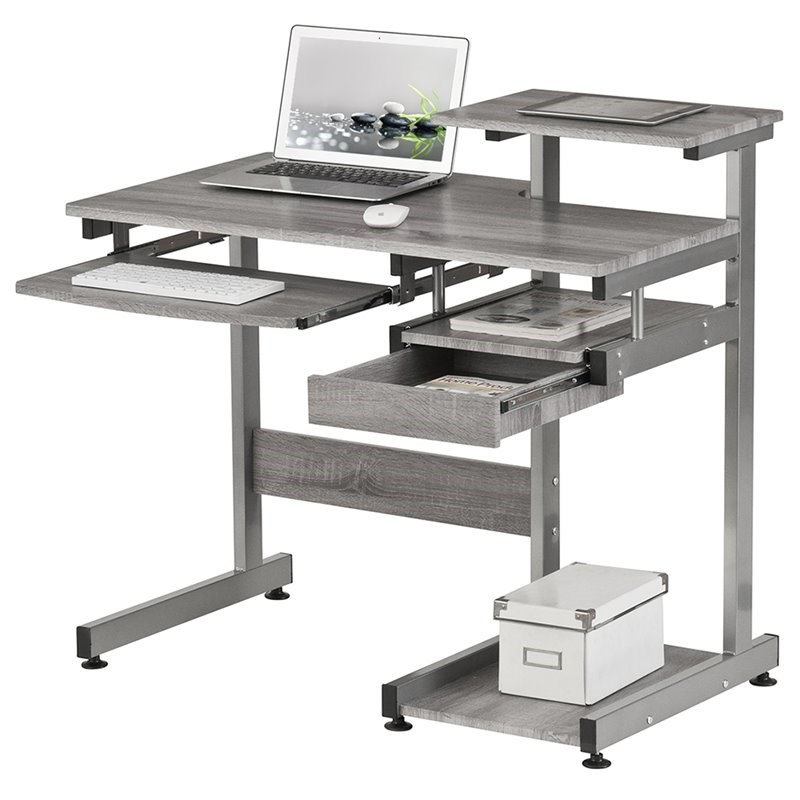 Techni Mobili Computer Desk in Gray