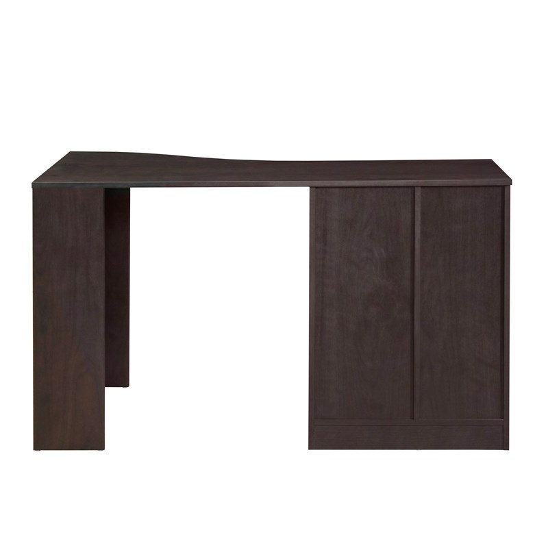 Techni Mobili Classic Engineered Wood Office Desk with Storage in Espresso