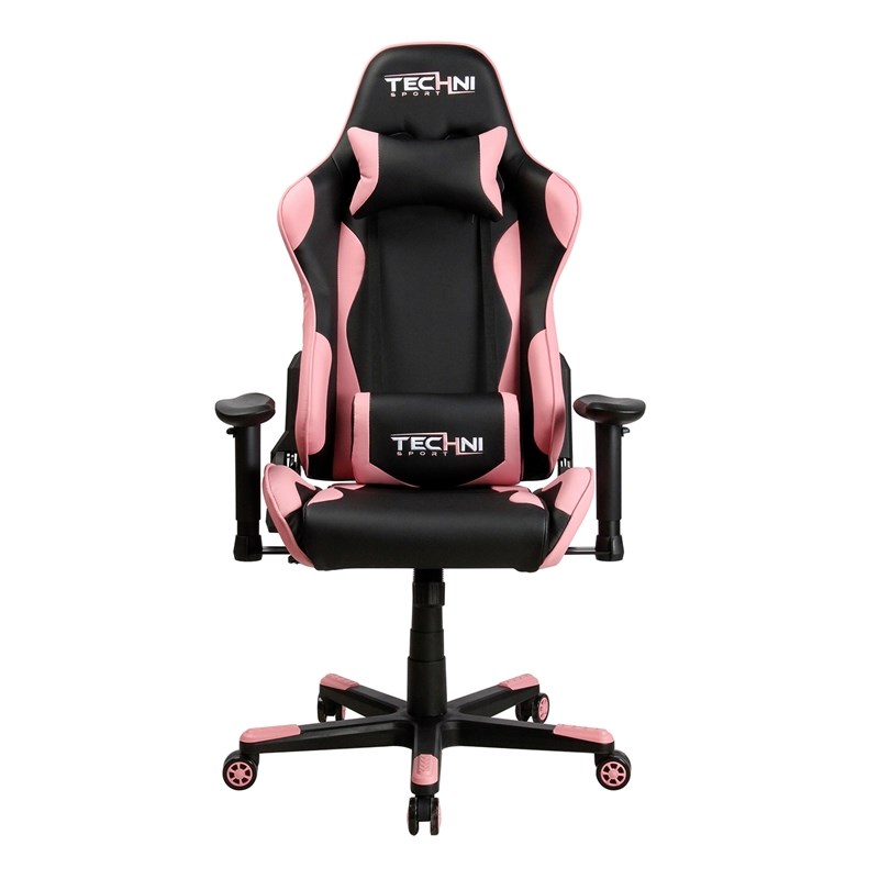 Techni Sport TS-4300 Ergonomic High-Back Racer Style PC Gaming Chair - Pink