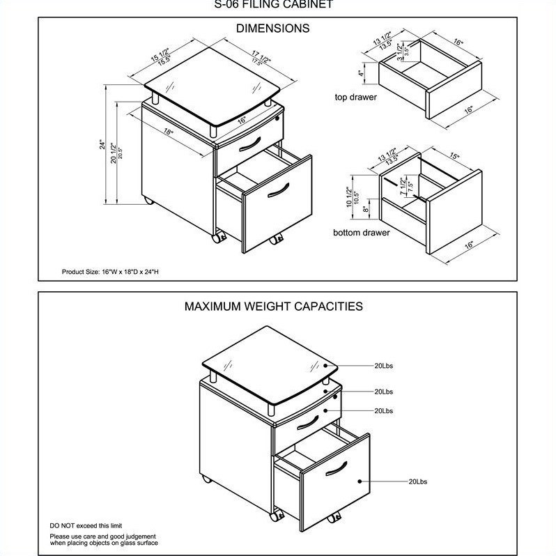 Techni Mobili Seguro 2 Drawer Wood Mobile Filing Cabinet in Graphite