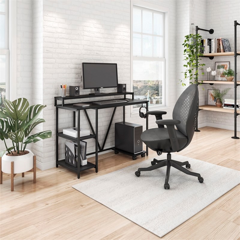 Techni Mobili Deco LUX Executive Office Chair - Black | Homesquare