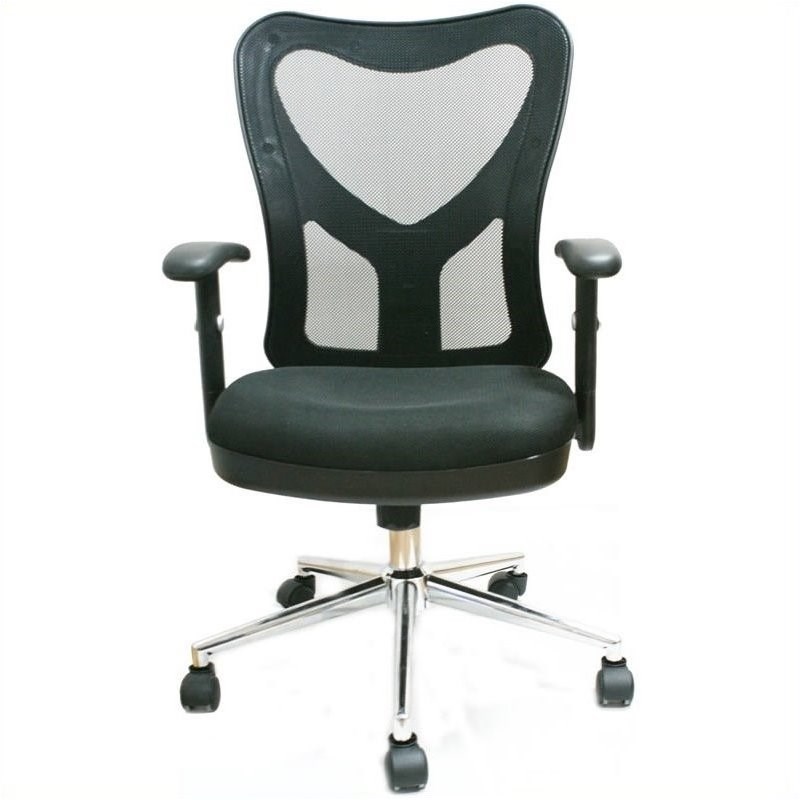 TECHNI MOBILI 0098M Mesh Office Chair in Black
