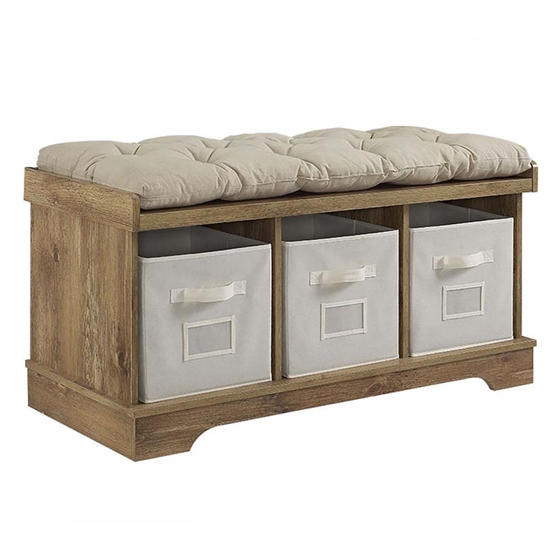 childrens storage bench with cushion