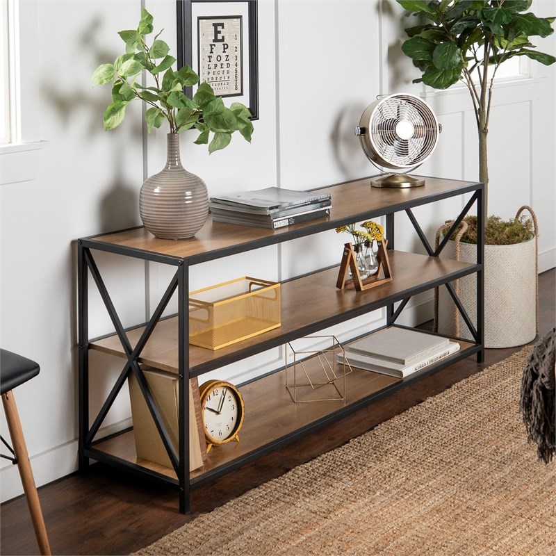 60" Wide 3Shelf Bookcase in Barnwood Homesquare