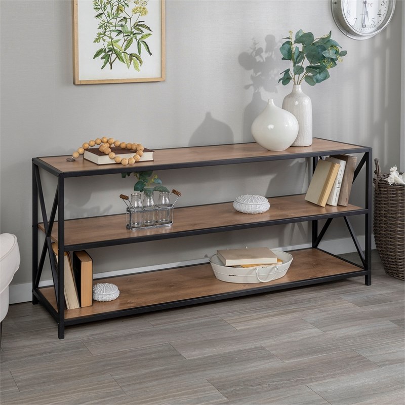 60" Wide 3Shelf Bookcase in Barnwood Homesquare