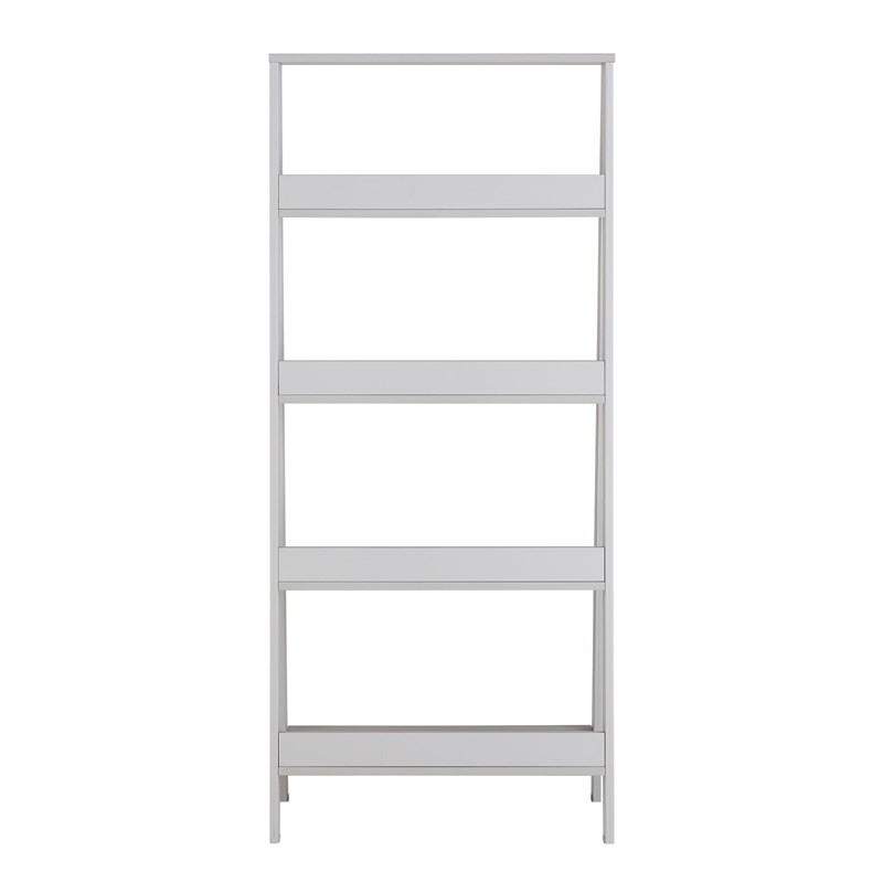 Shelf Transitional Wood Ladder Bookcase, Walker Edison 4 Shelf Ladder Bookcase Black