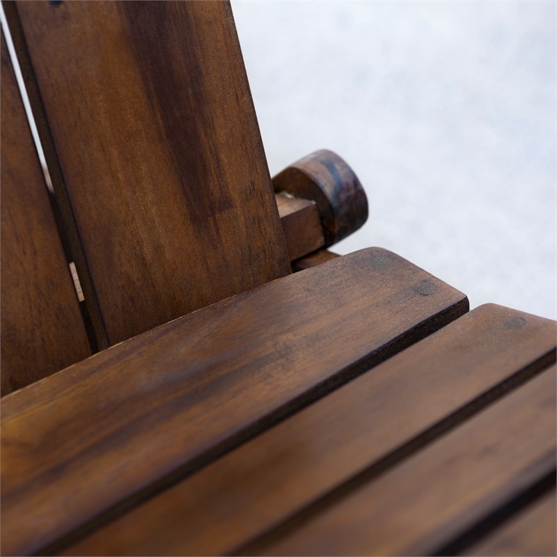 Acacia Adirondack Chair in Dark Brown