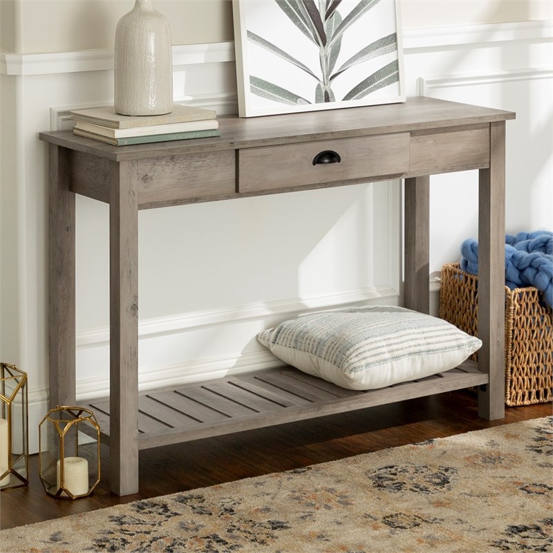 48" country style entry console table gray wash af48cyetgw
