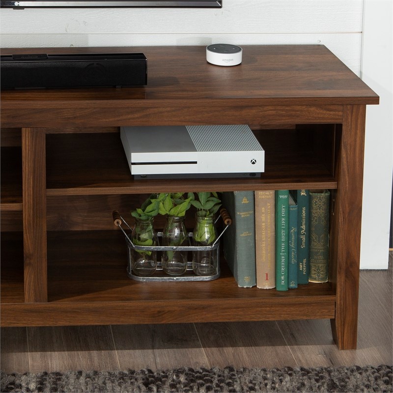 Walker Edison 58" Wood TV Media Stand in Dark Walnut Homesquare