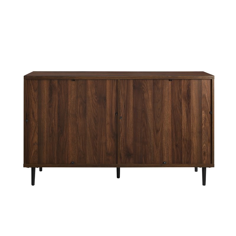 52" Sliding Door Sideboard - Dark Walnut | Homesquare