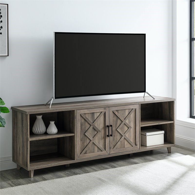 Classic Detailed-Door TV Stand for TVs up to 80