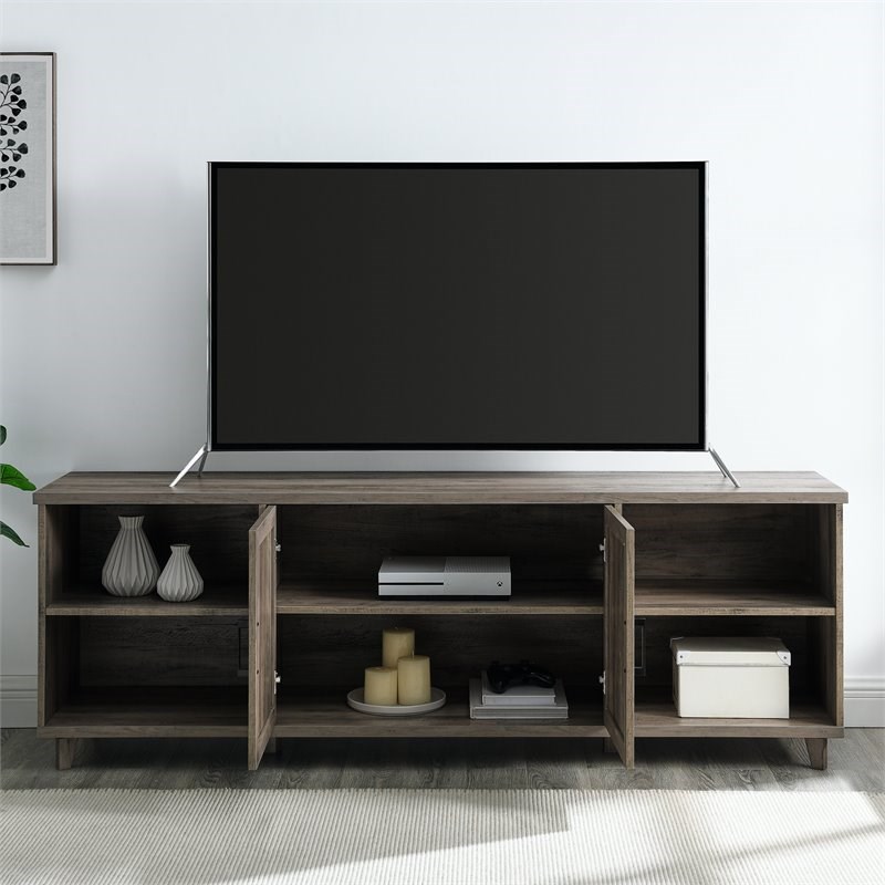 Classic Detailed-Door TV Stand for TVs up to 80