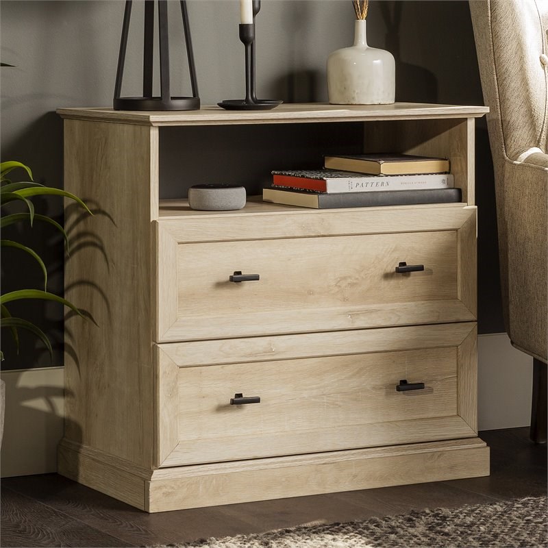 Clyde Classic 2Drawer Nightstand Set in White Oak Homesquare