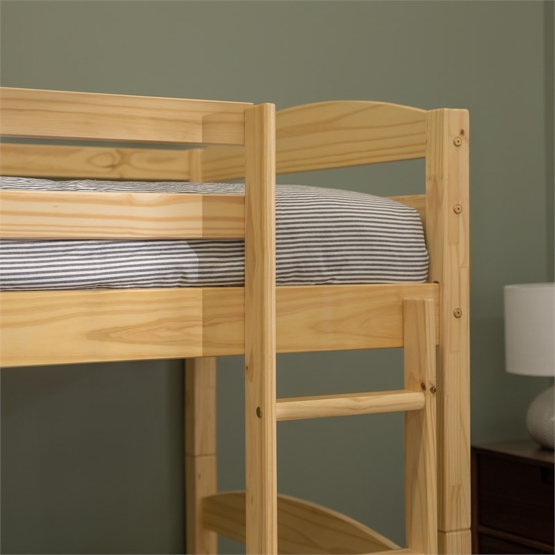 Solid Wood Twin over Twin Bunk Bed Natural Homesquare