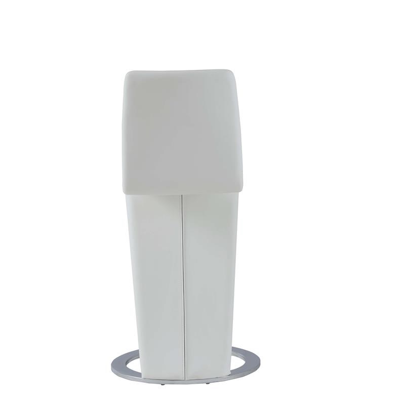 Global Furniture USA Faux Leather Barstools in White (Set of 2)