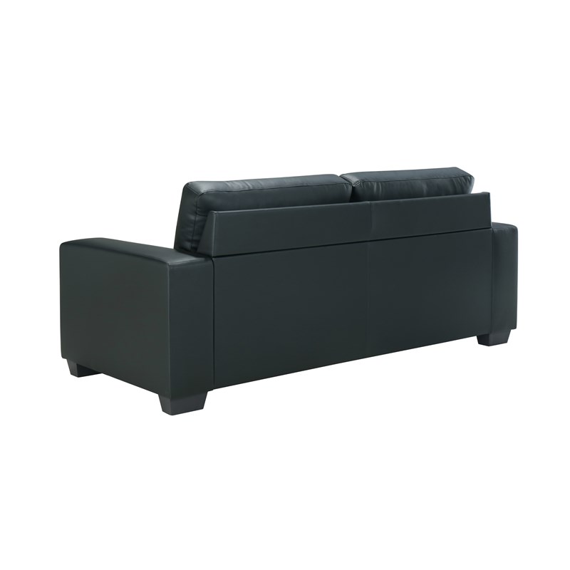 Global Furniture USA Stationary Black Sofa in PVC