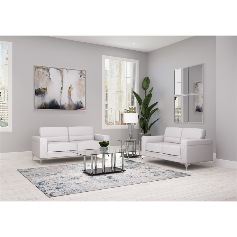 Global Furniture USA Light Gray PVC Sofa