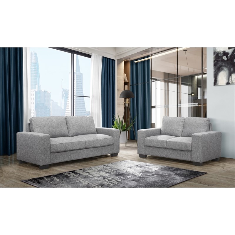 Global Furniture USA Stationary Sofa Dark Gray Fabric