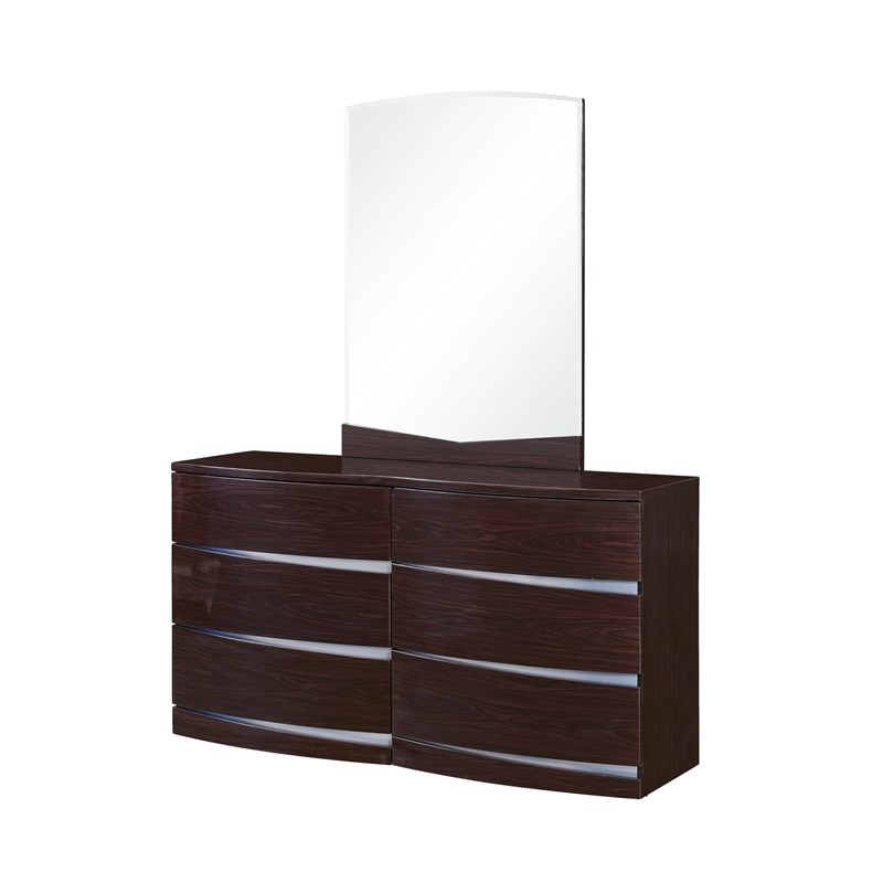 Global Furniture USA  Aurora Wenge Silver Accent Dresser