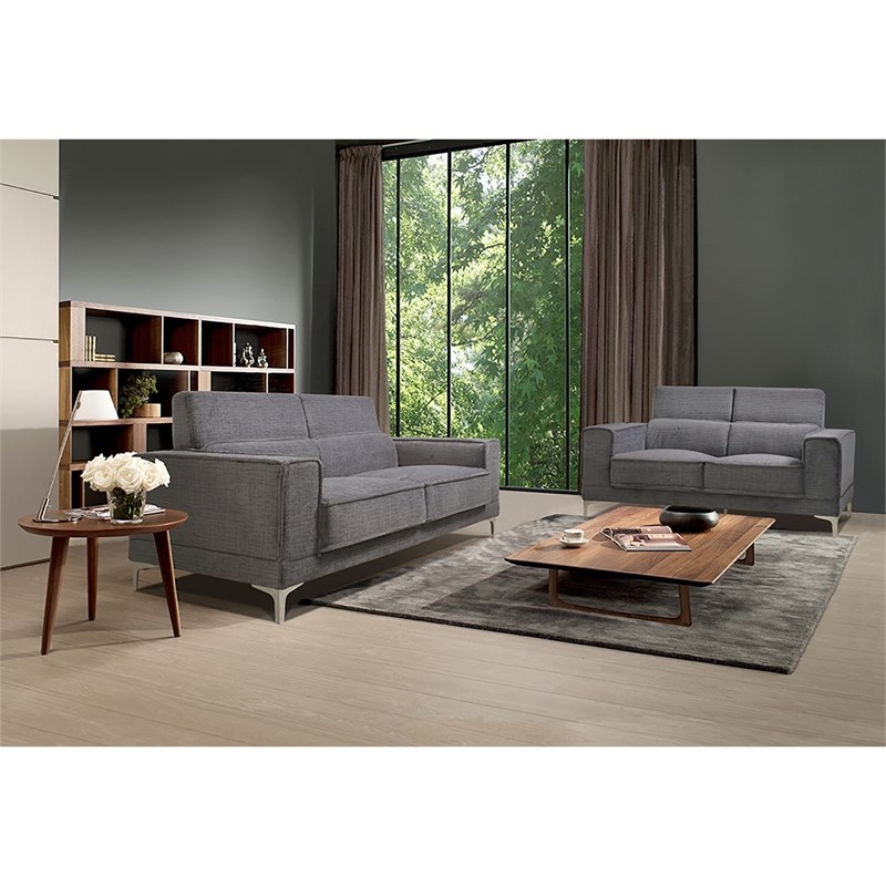 Global Furniture USA Transitional Bear Platinum Sofa