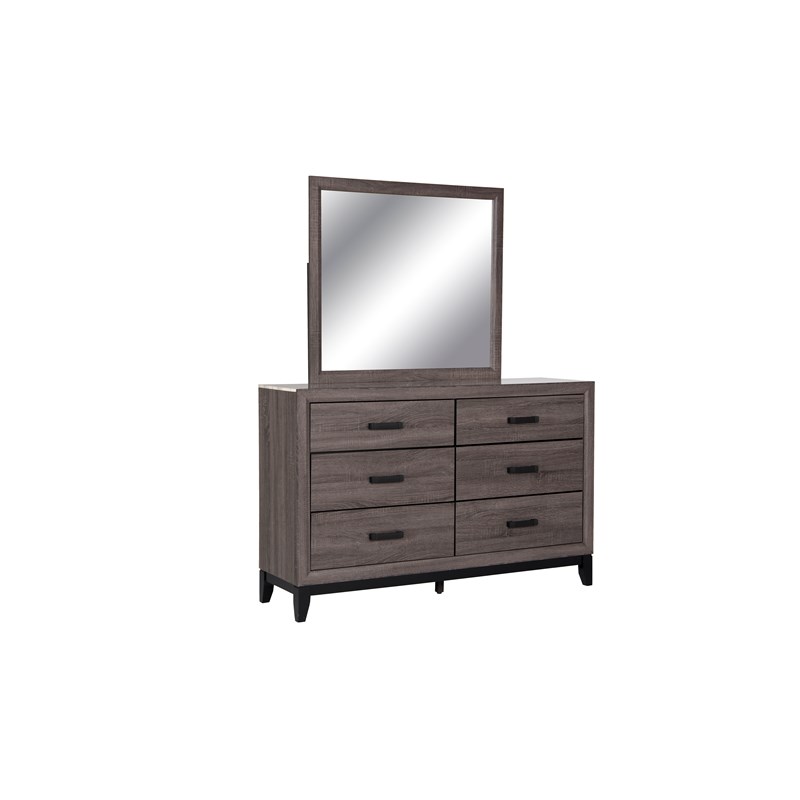 Global Furniture USA Laura Foil Grey Mirror