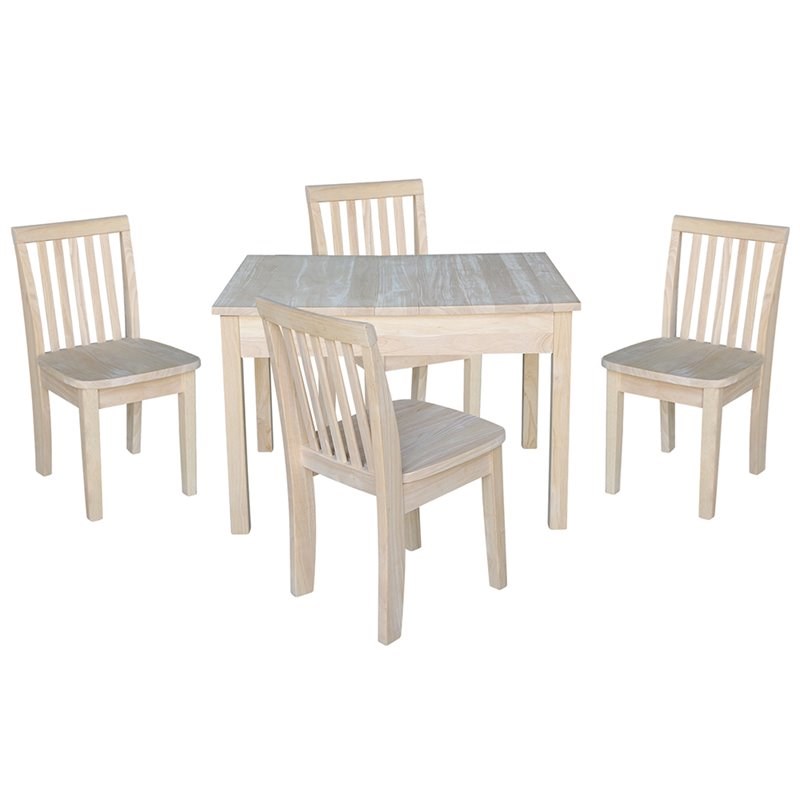 5 Piece Storage Kids Table, Childrens Wooden Table And Chairs Set With Storage
