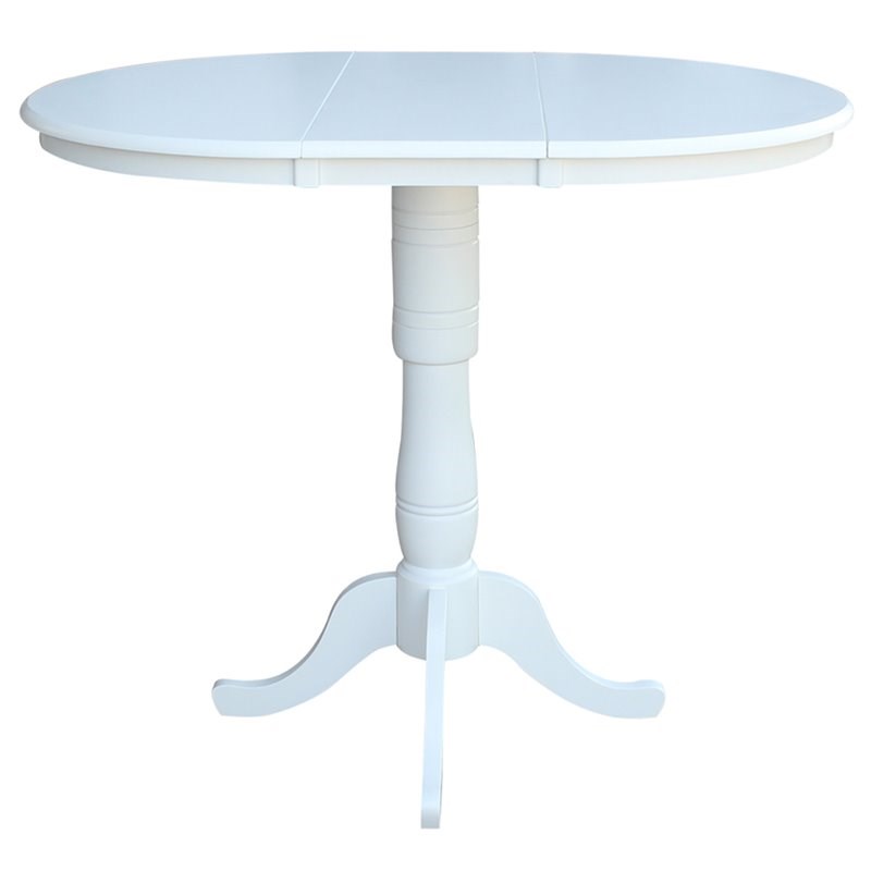 International Concepts Extendable Bar Table in White