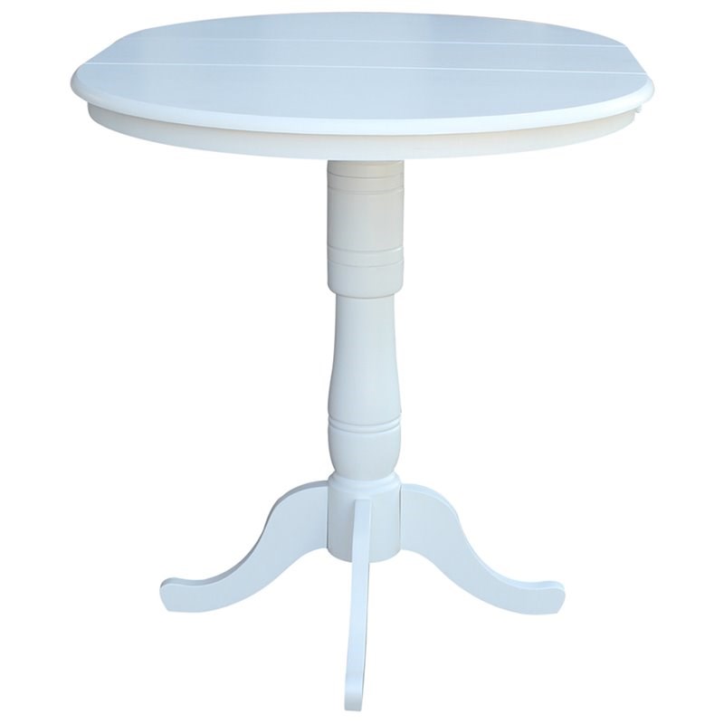 International Concepts Extendable Bar Table in White