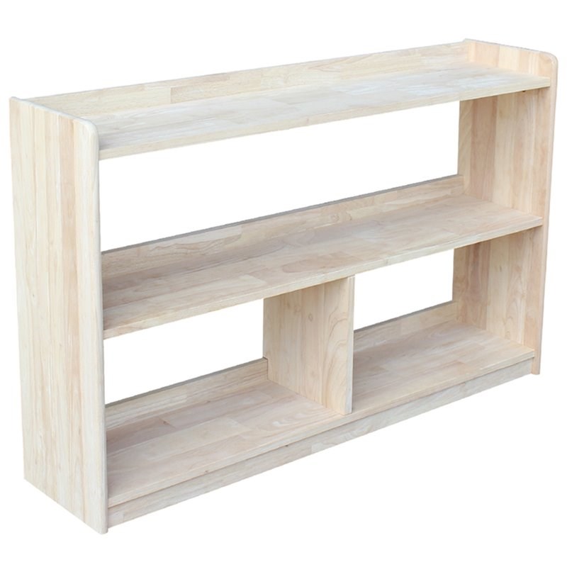 International Concepts Abby 2 Shelf Unfinished Bookcase Homesquare