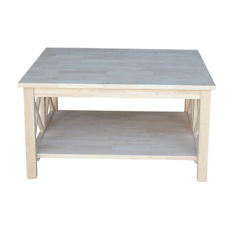 Hampton Square Natural Wood Coffee Table Homesquare