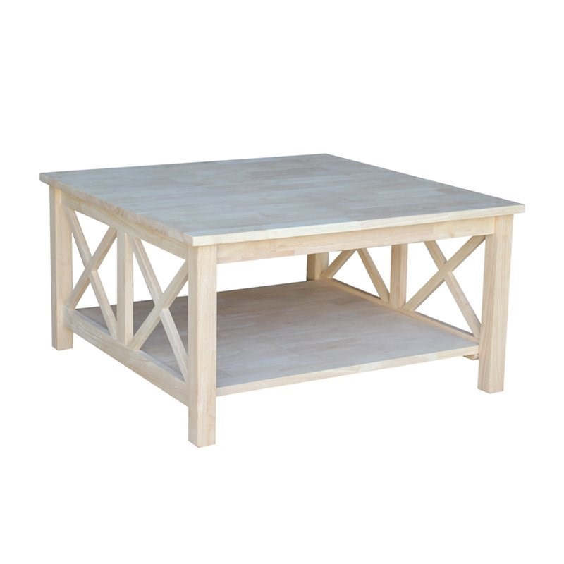 Hampton Square Natural Wood Coffee Table Homesquare