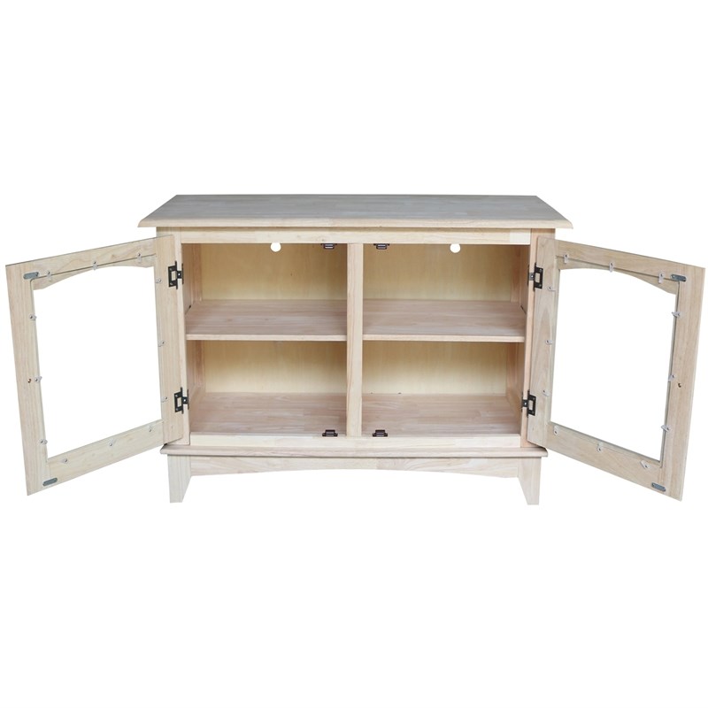 tv stand with 2 glass doors tv42