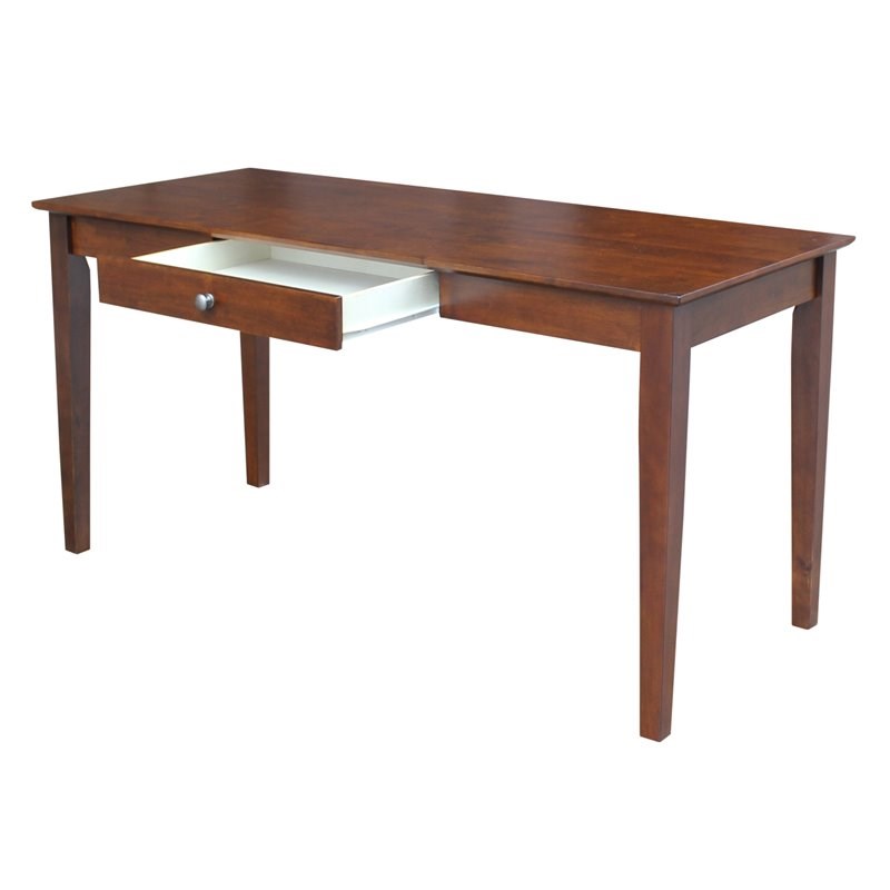 International Concepts 1 Drawer Large Writing Desk in Espresso Homesquare