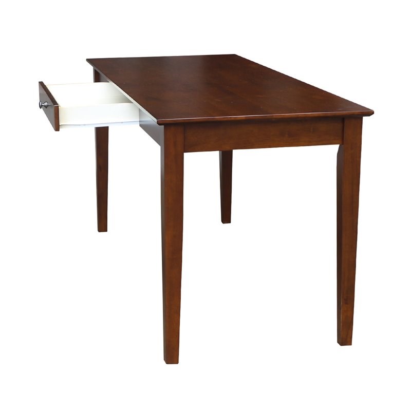 International Concepts 1 Drawer Large Writing Desk in Espresso Homesquare