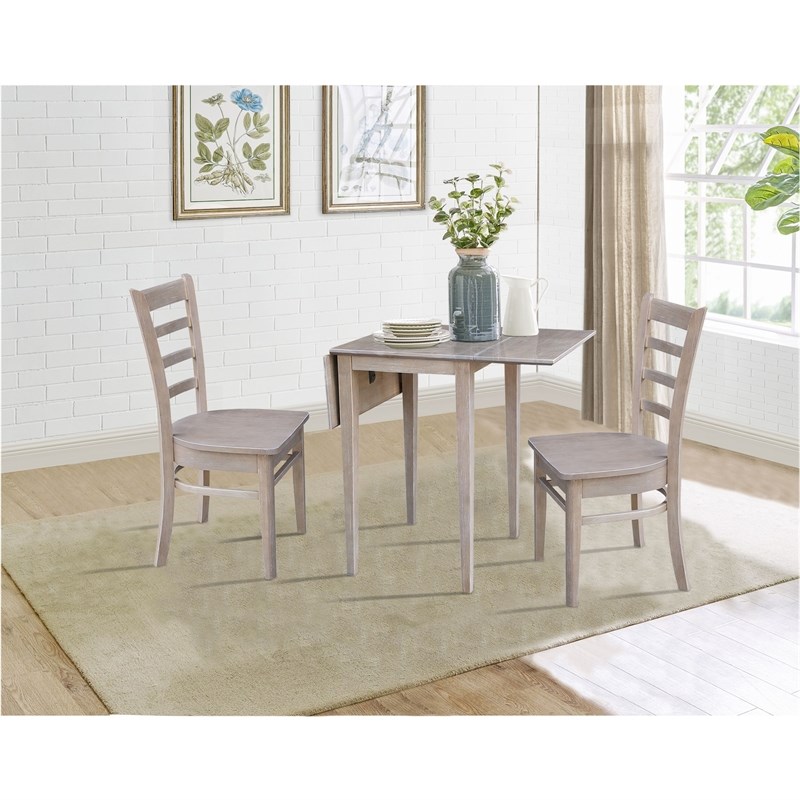 Small Wood Dual Drop Leaf Table With, Small Leaf Table And Chairs