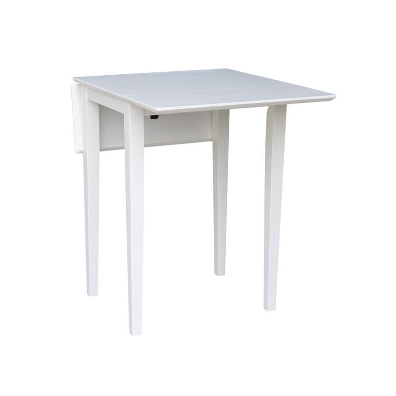 Small Solid Wood Dropleaf Table in White