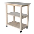 International Concepts Unfinished Microwave Kitchen Cart