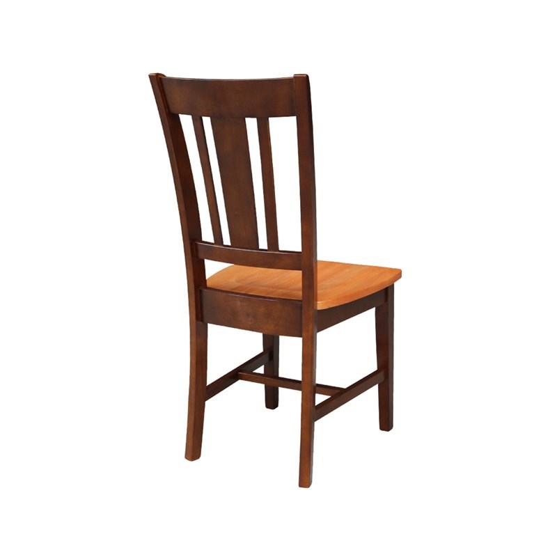 International Concepts San Remo Dining Chair in Cinnamon/Espresso (set of 2)