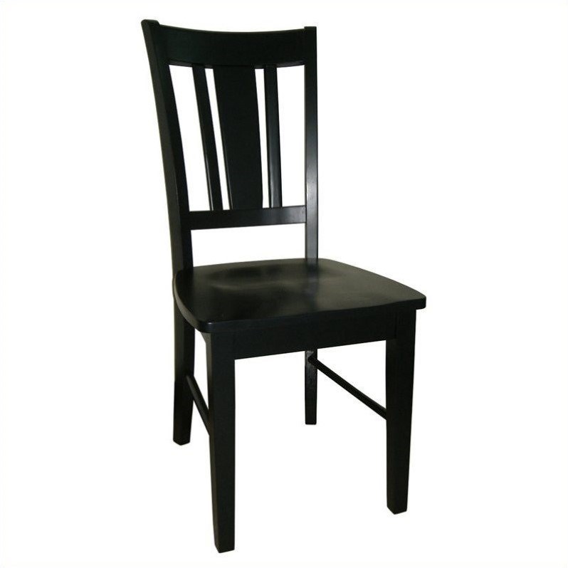 International Concepts San Remo Splatback Dining Chair in Black (set of 2)