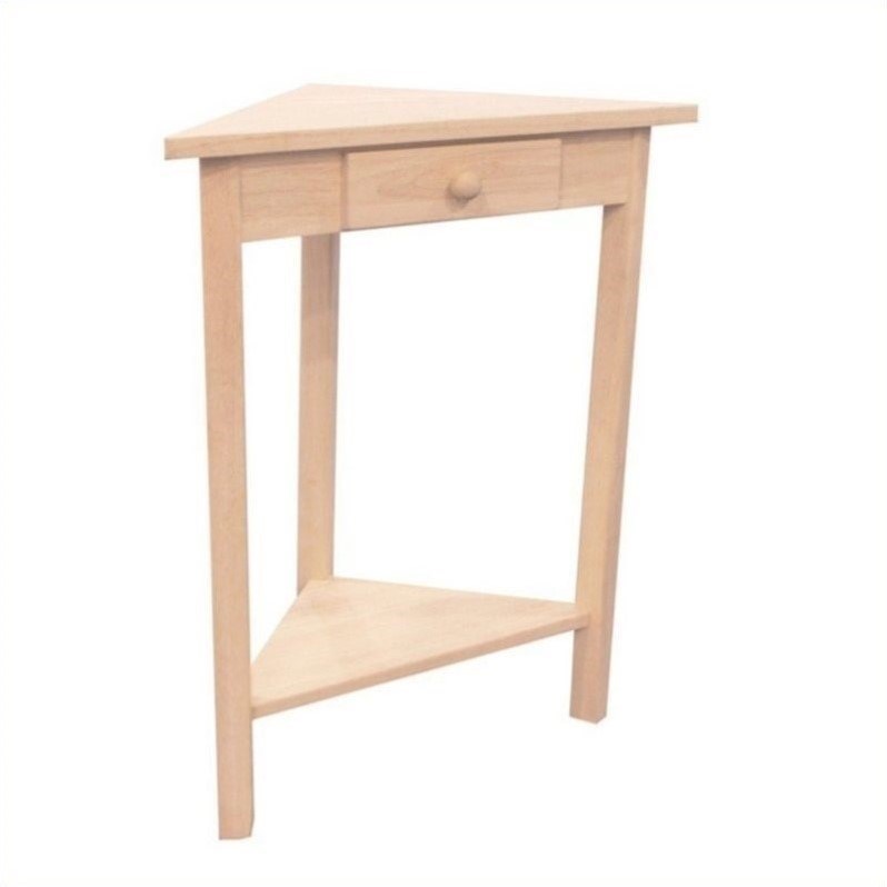 International Concepts Unfinished Corner Accent Table Homesquare