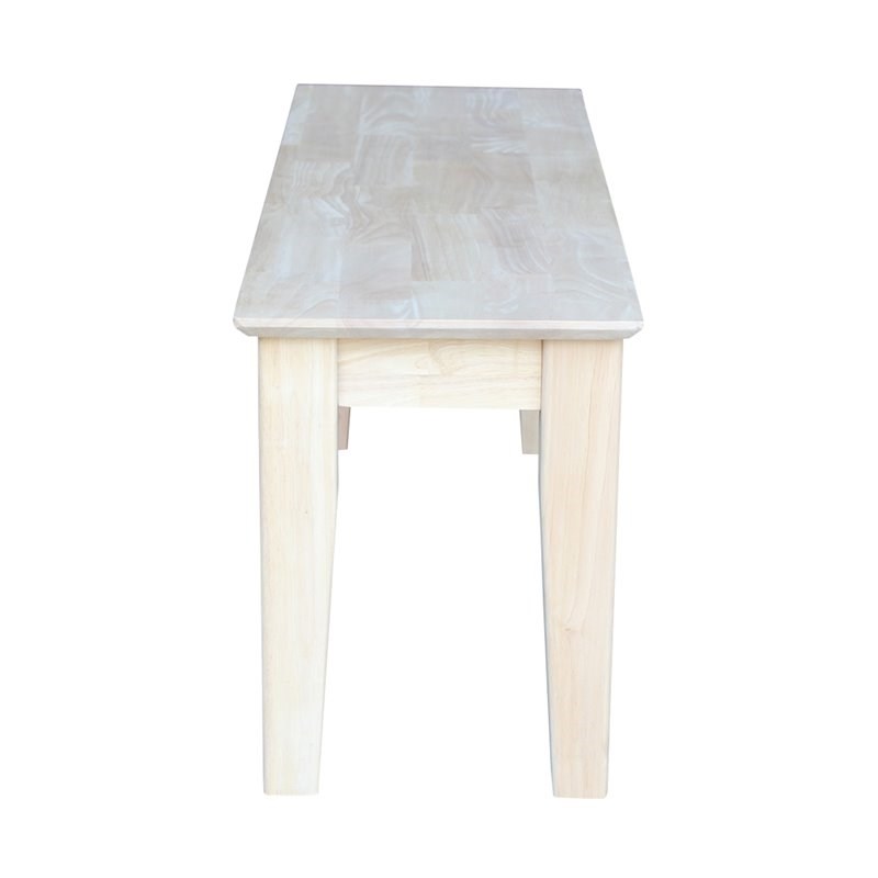 International Concepts Shaker Style Bench Unfinished International Concepts Unfinished Shaker Style Bench Ready To Assemble