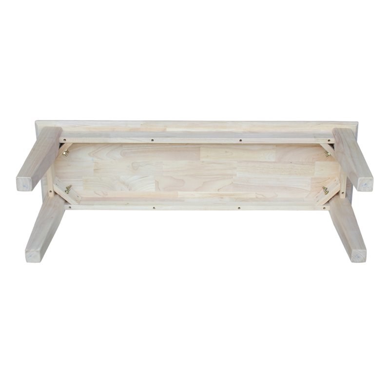 International Concepts Shaker Style Bench Unfinished International Concepts Unfinished Shaker Style Bench Ready To Assemble