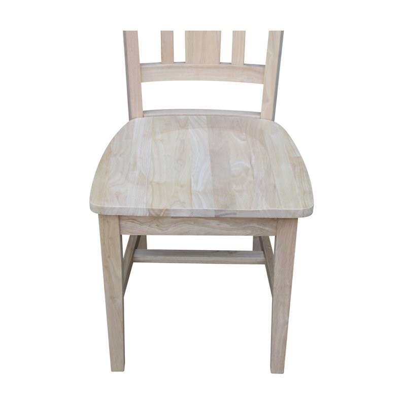 International Concepts Unfinished Slat Back Dining Chair (Set of 2)