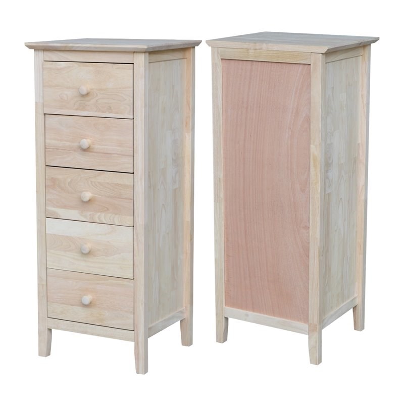 International Concepts Unfinished 5Drawer Lingerie Chest Homesquare